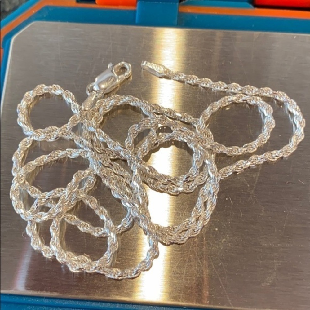 3mm Sterling Silver Rope Chain 18” 20” 22” 24”